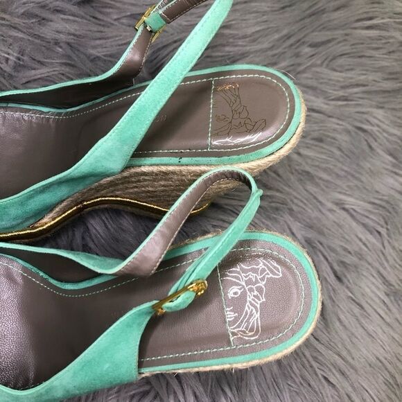 Versace medusa suede espadrille platform - Picture 7 of 16